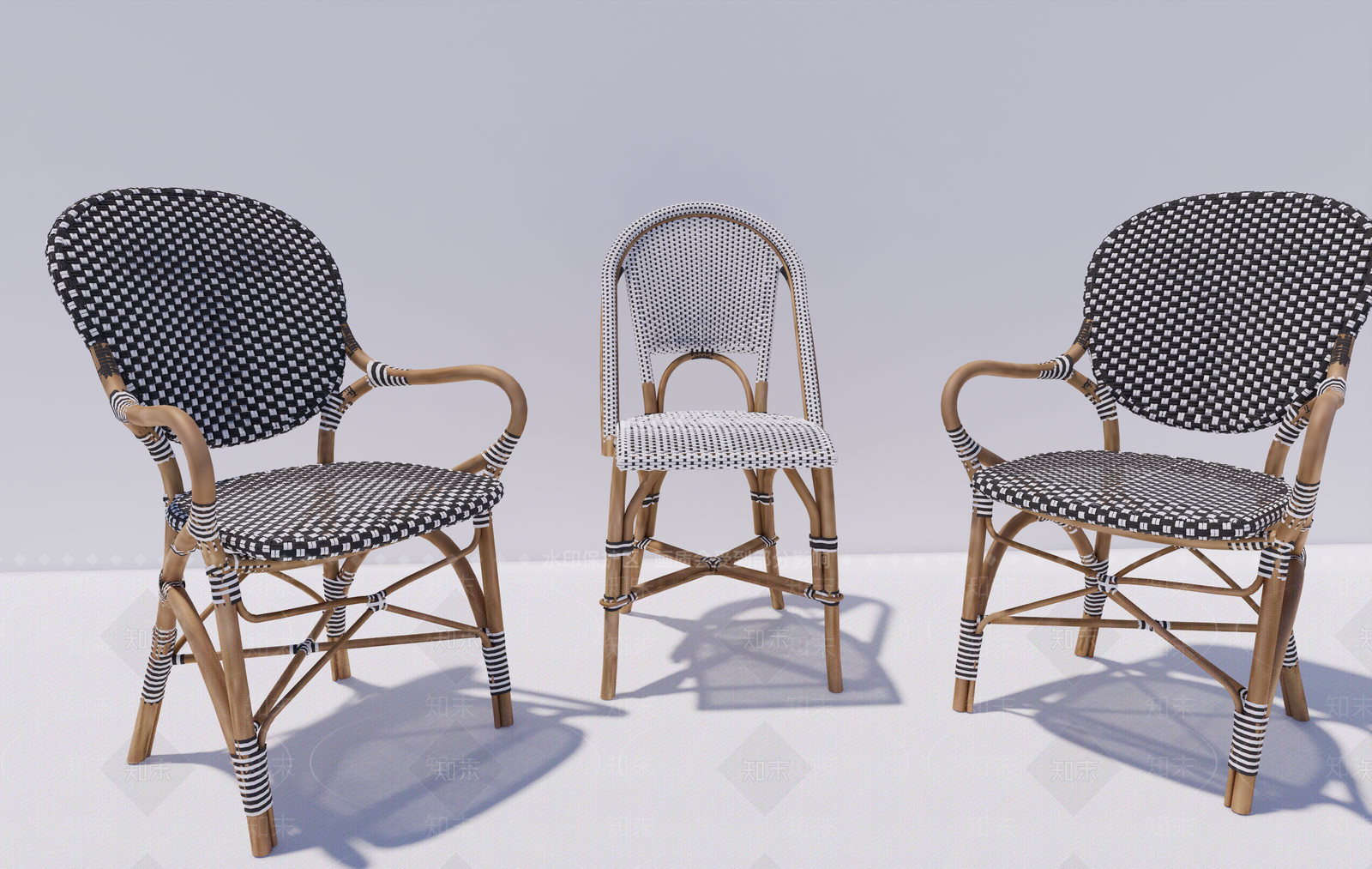 北欧休闲藤椅SU模型下载【ID:995784457】