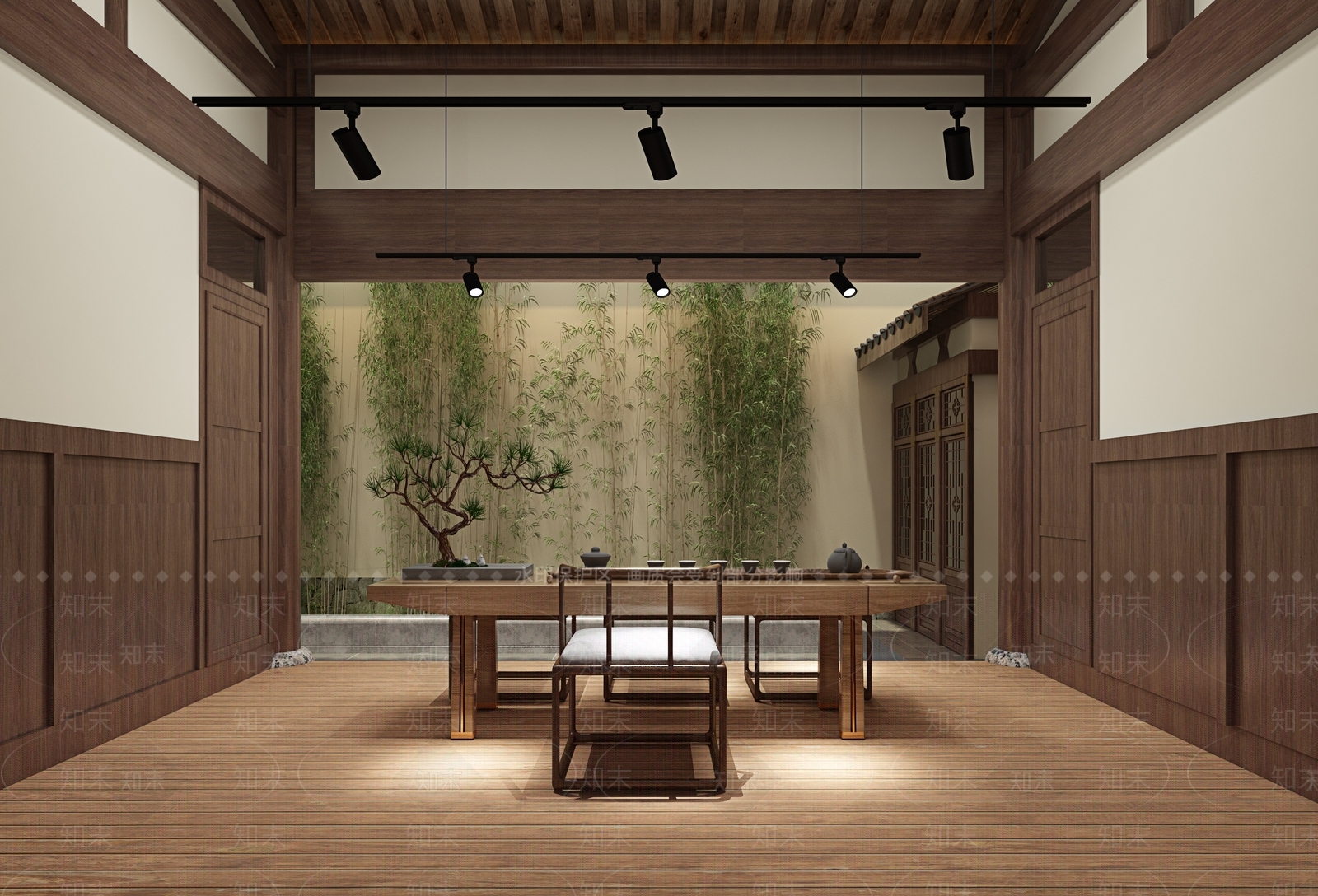 新中式民宿3D模型下载【ID:895793378】