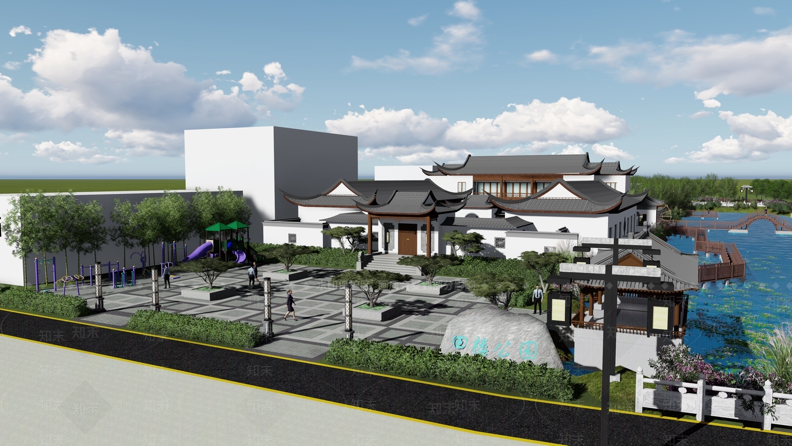 中式四合院SU模型下载【ID:395797291】
