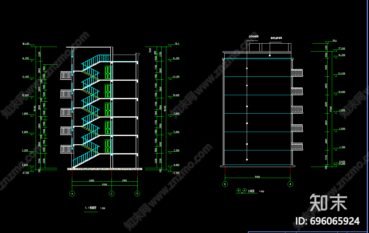 六层框架住宅楼建筑图结构图计算书3000平米左右施工图下载【ID:696065924】