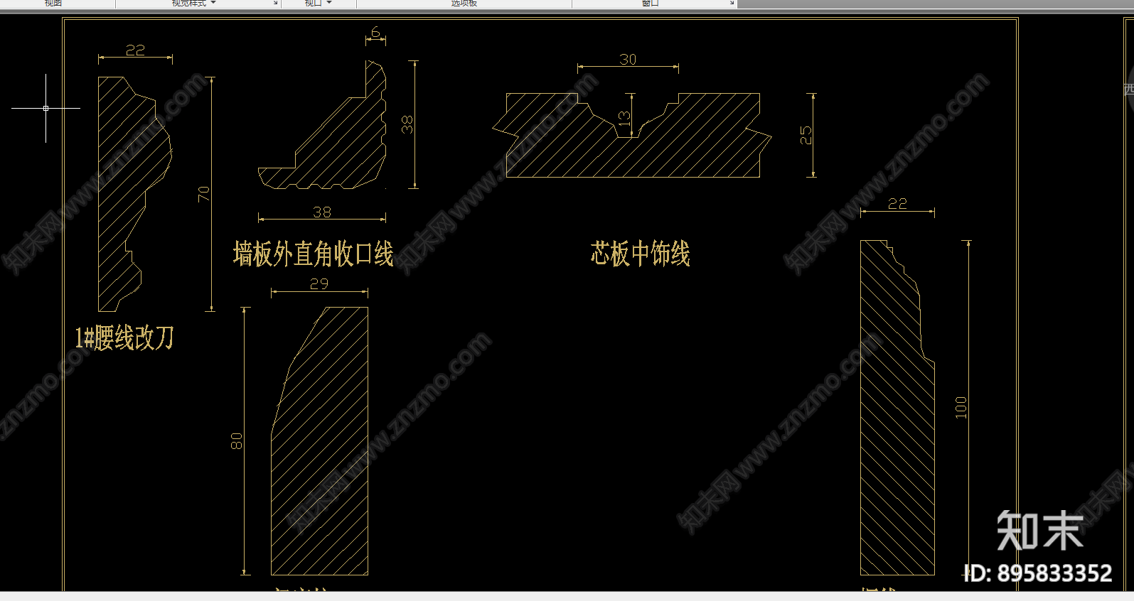 房门板cad施工图下载【ID:895833352】