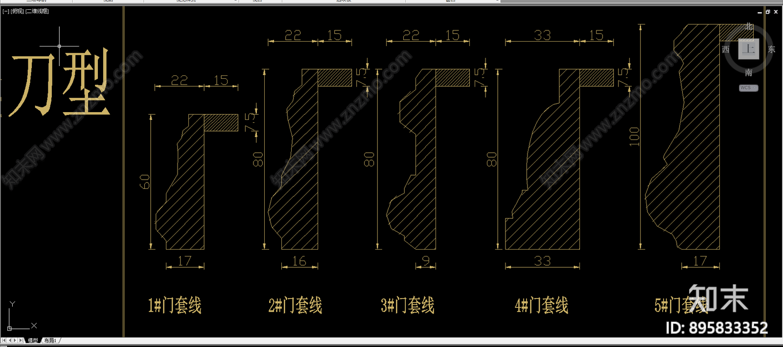 房门板cad施工图下载【ID:895833352】