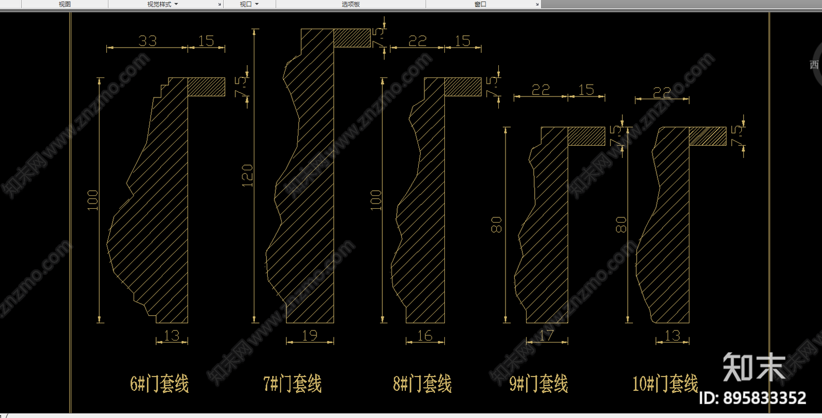 房门板cad施工图下载【ID:895833352】