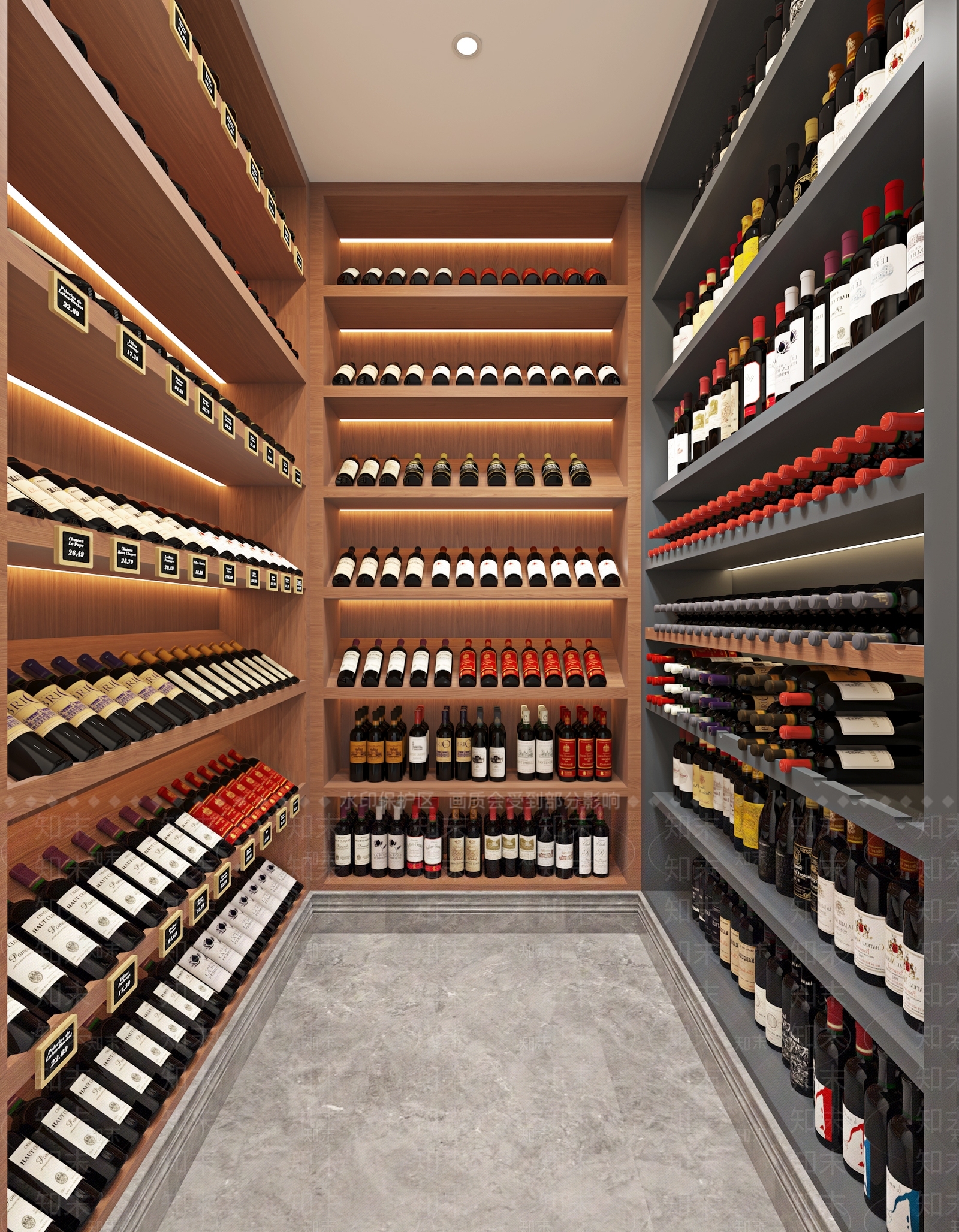 现代品酒室酒窖3D模型下载【ID:995836302】