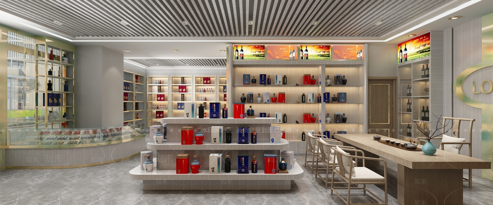 现代烟酒店3D模型下载【ID:396051435】