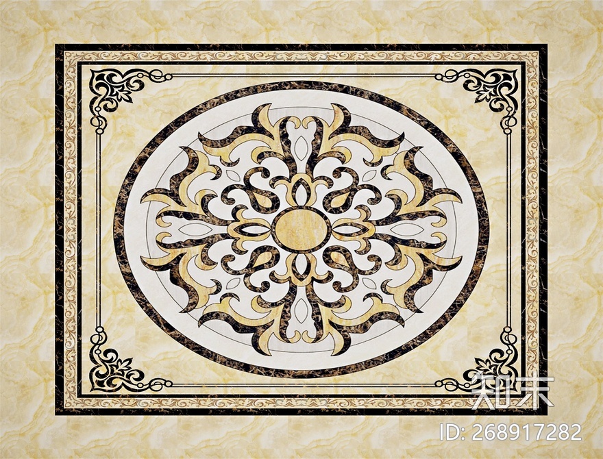 古典欧式地面拼花贴图下载【ID:268917282】
