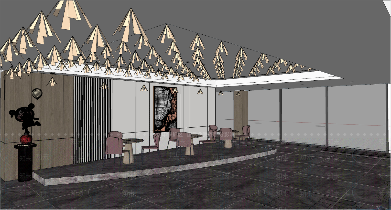 现代公司休息区SU模型下载【ID:195870136】