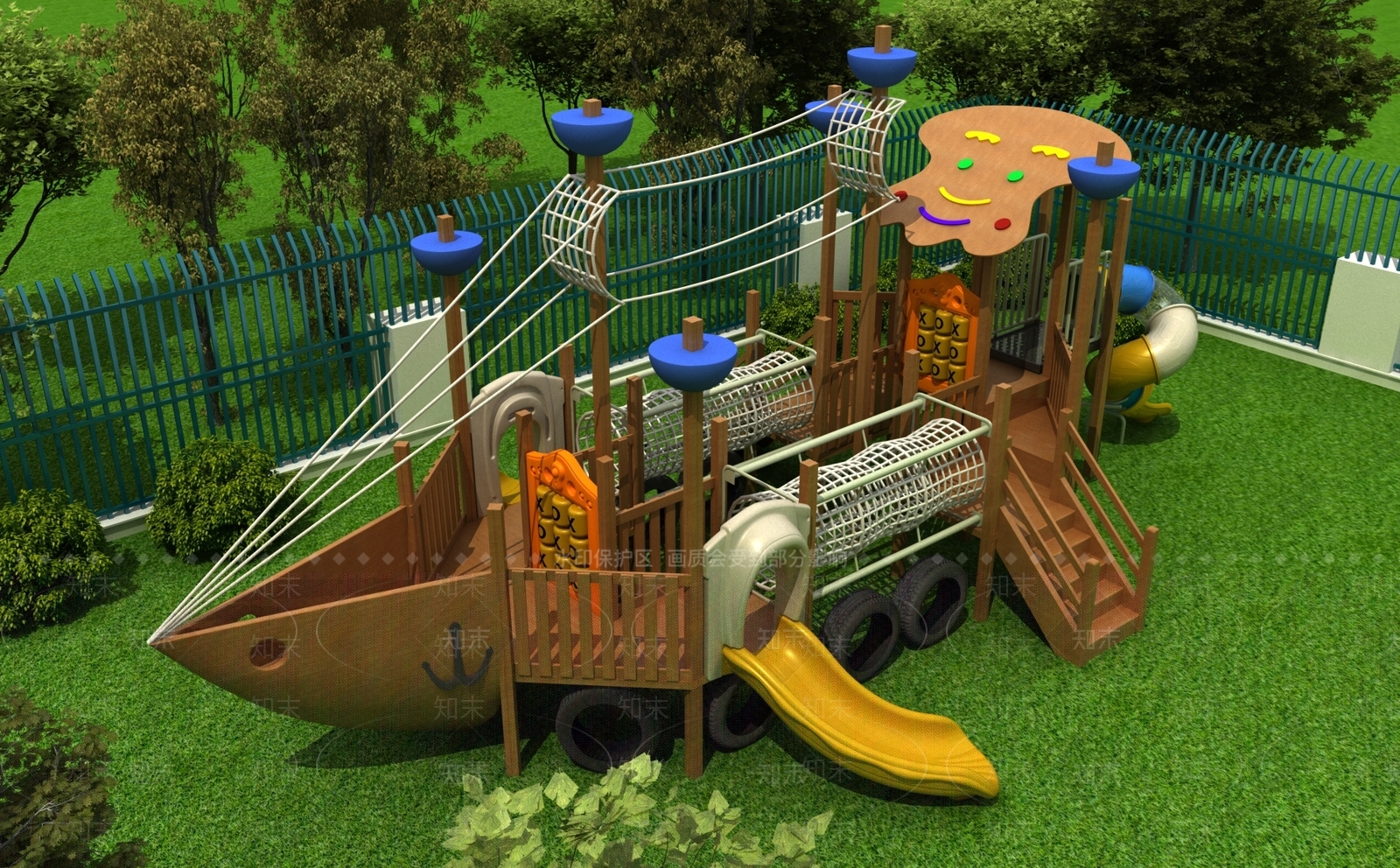 现代游乐场设施3D模型下载【ID:996020537】