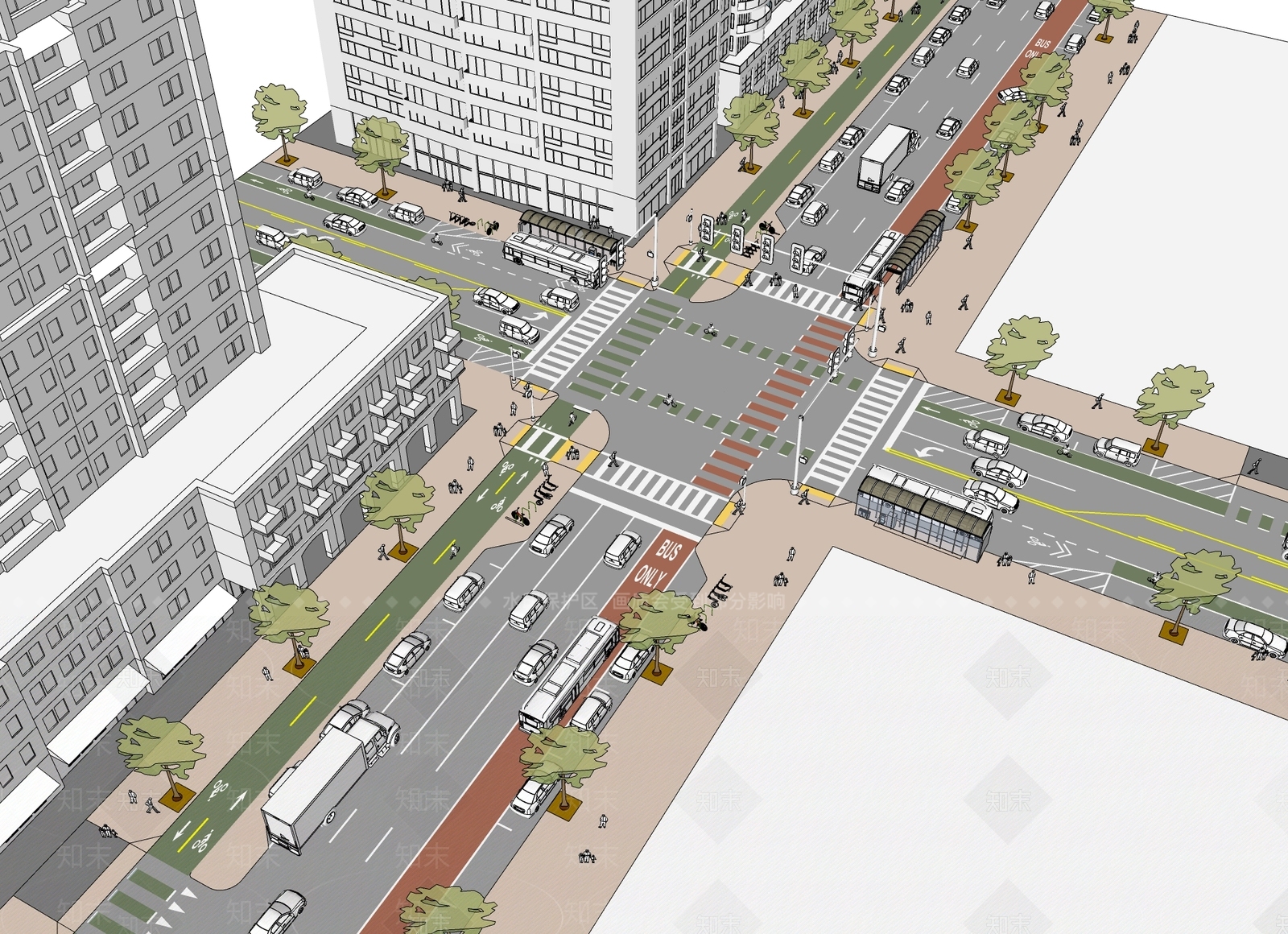现代道路SU模型下载【ID:495926229】