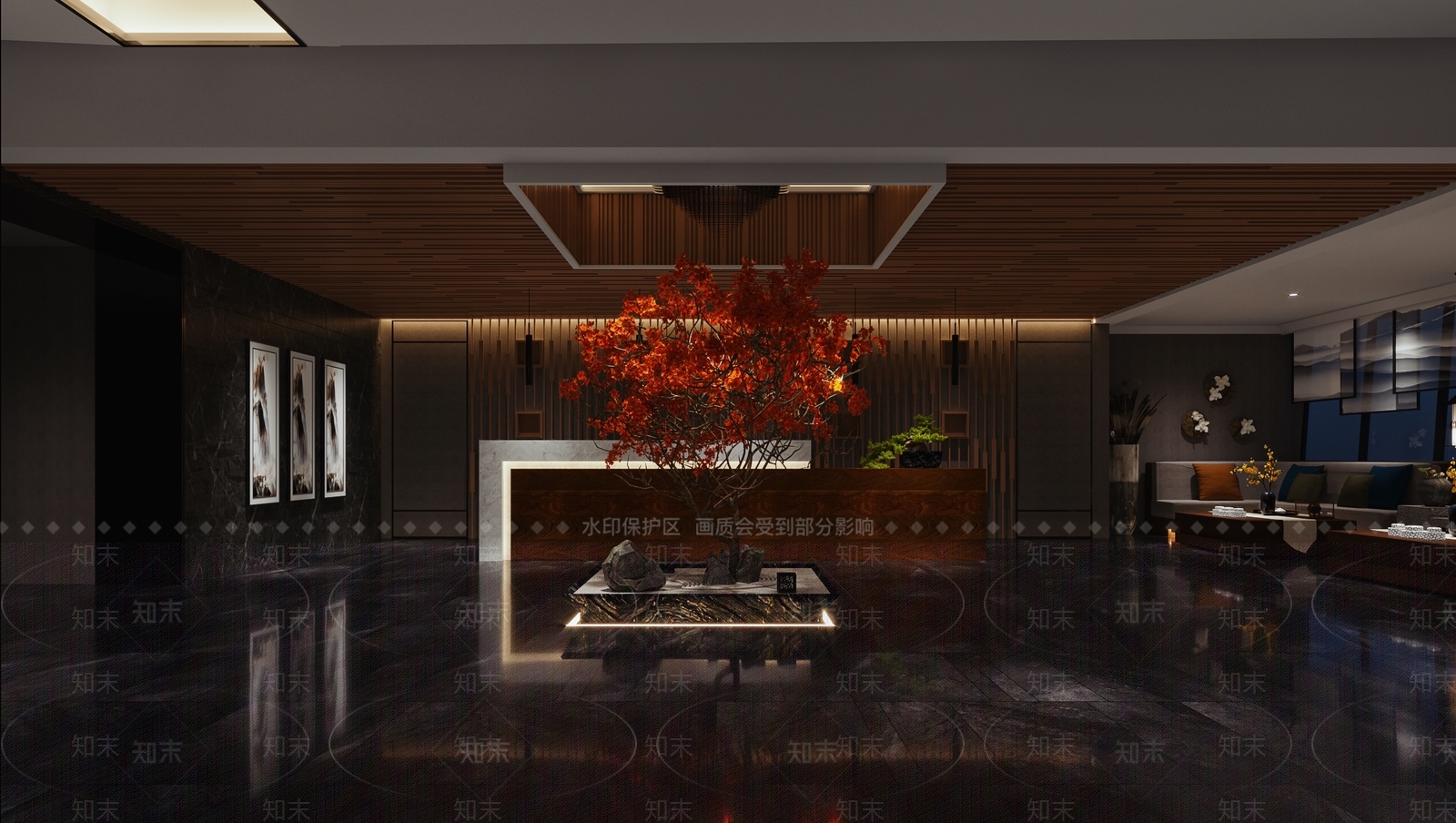 新中式足疗会所3D模型下载【ID:495936690】