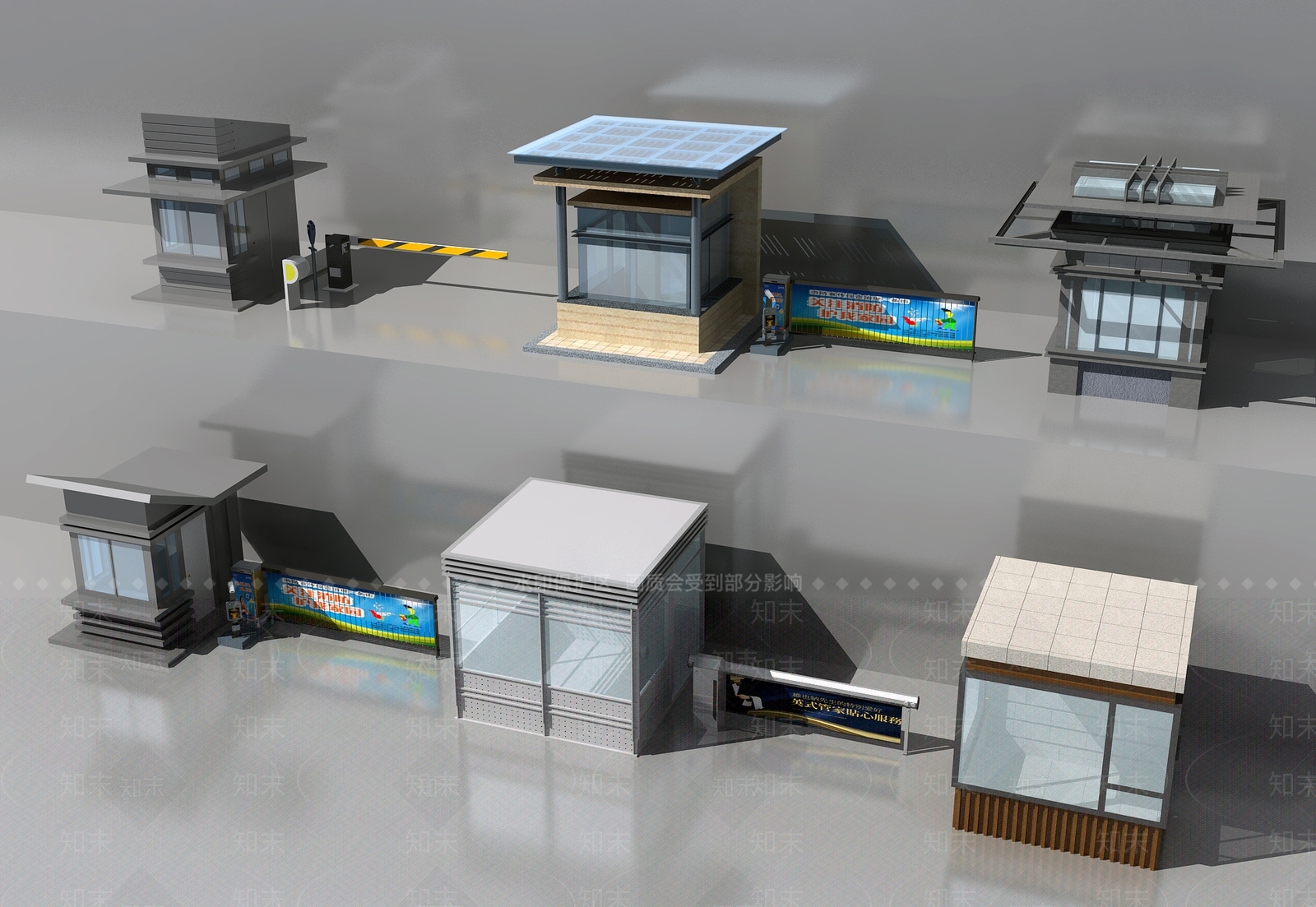 现代保安亭3D模型下载【ID:895948623】