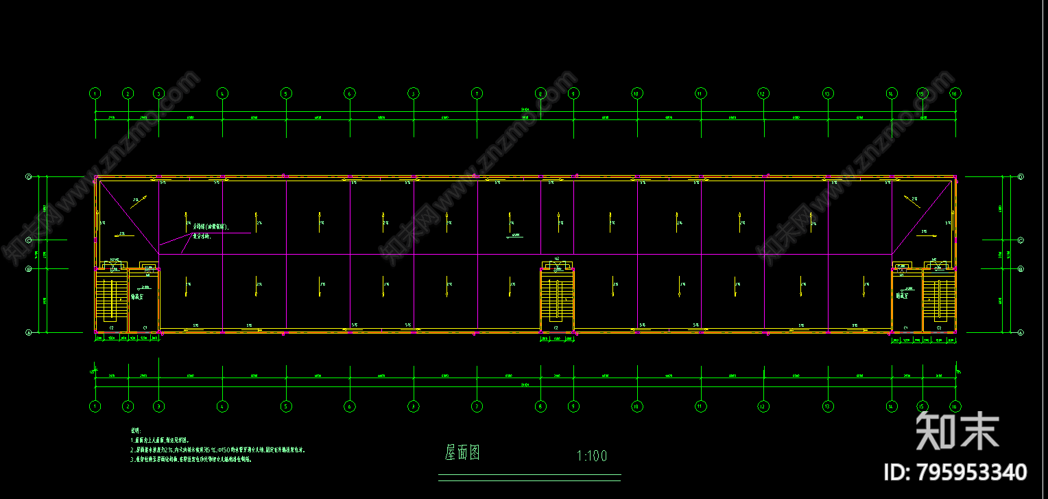 某六层综合办公楼框架结构设计建筑图施工图下载【ID:795953340】