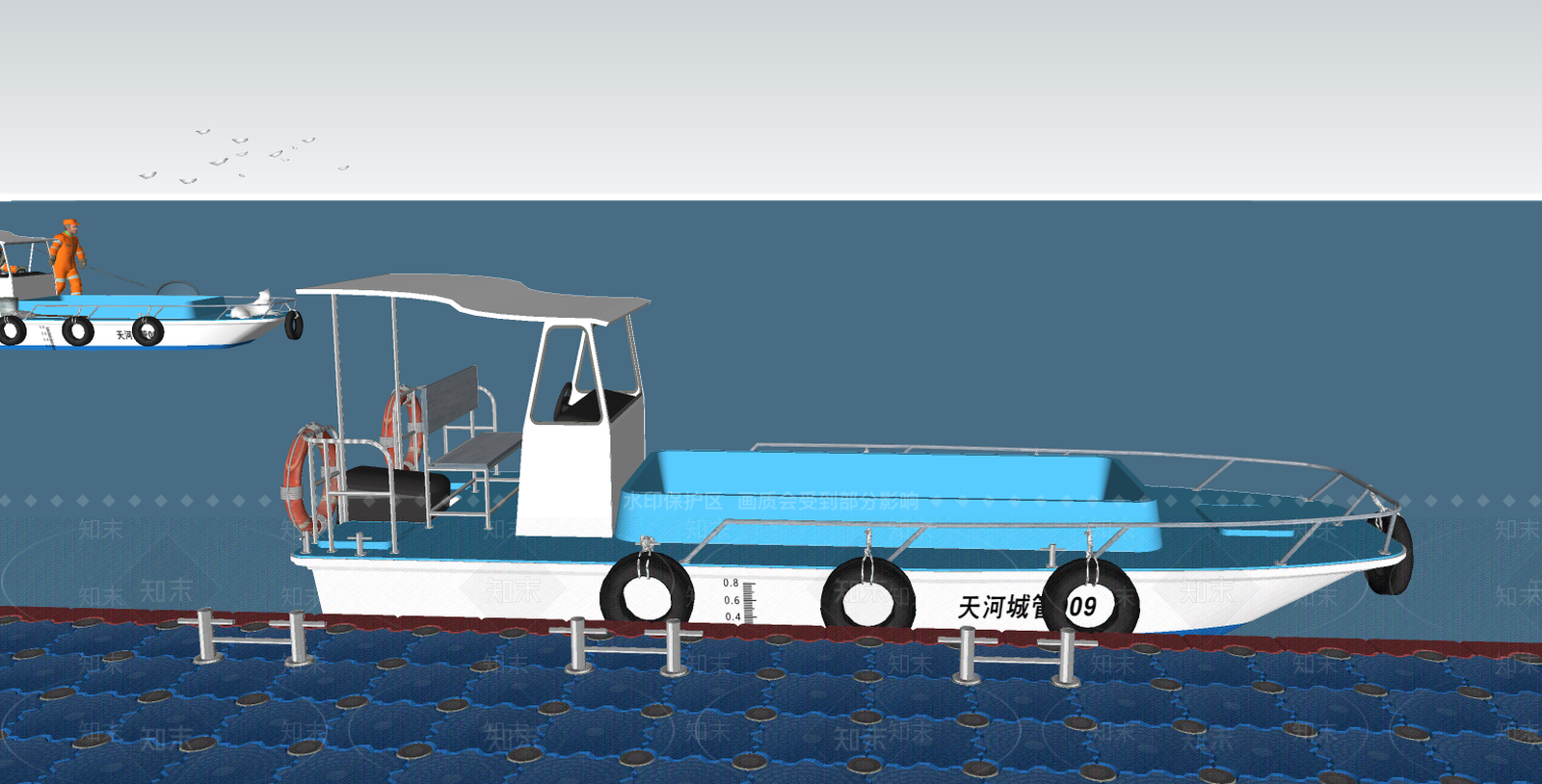 现代打捞船SU模型下载【ID:895961447】