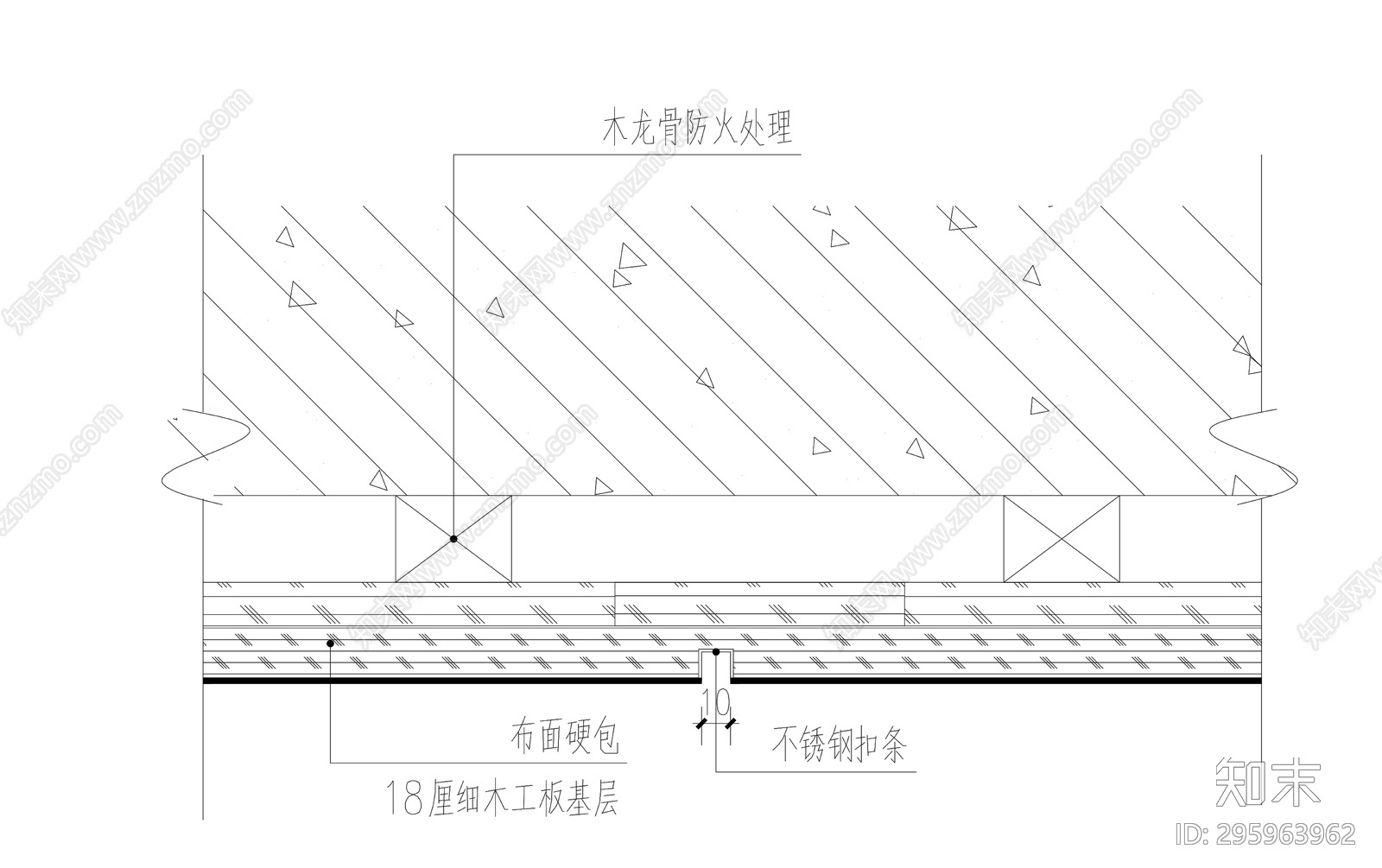 墙面硬包施工图下载【ID:295963962】