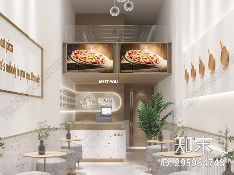 现代甜品面包店3D模型下载【ID:295964748】