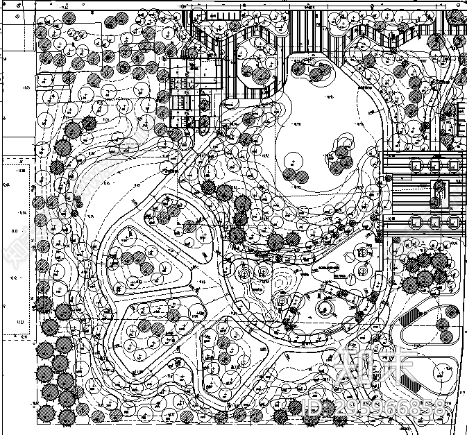 街角游园cad施工图下载【ID:295966858】