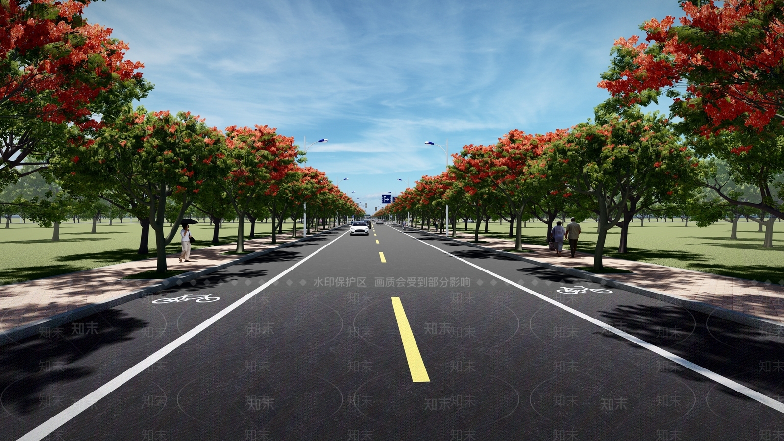 现代道路SU模型下载【ID:595970767】