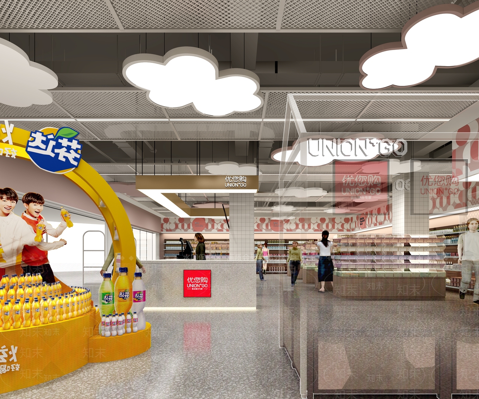 现代超市3D模型下载【ID:596117366】
