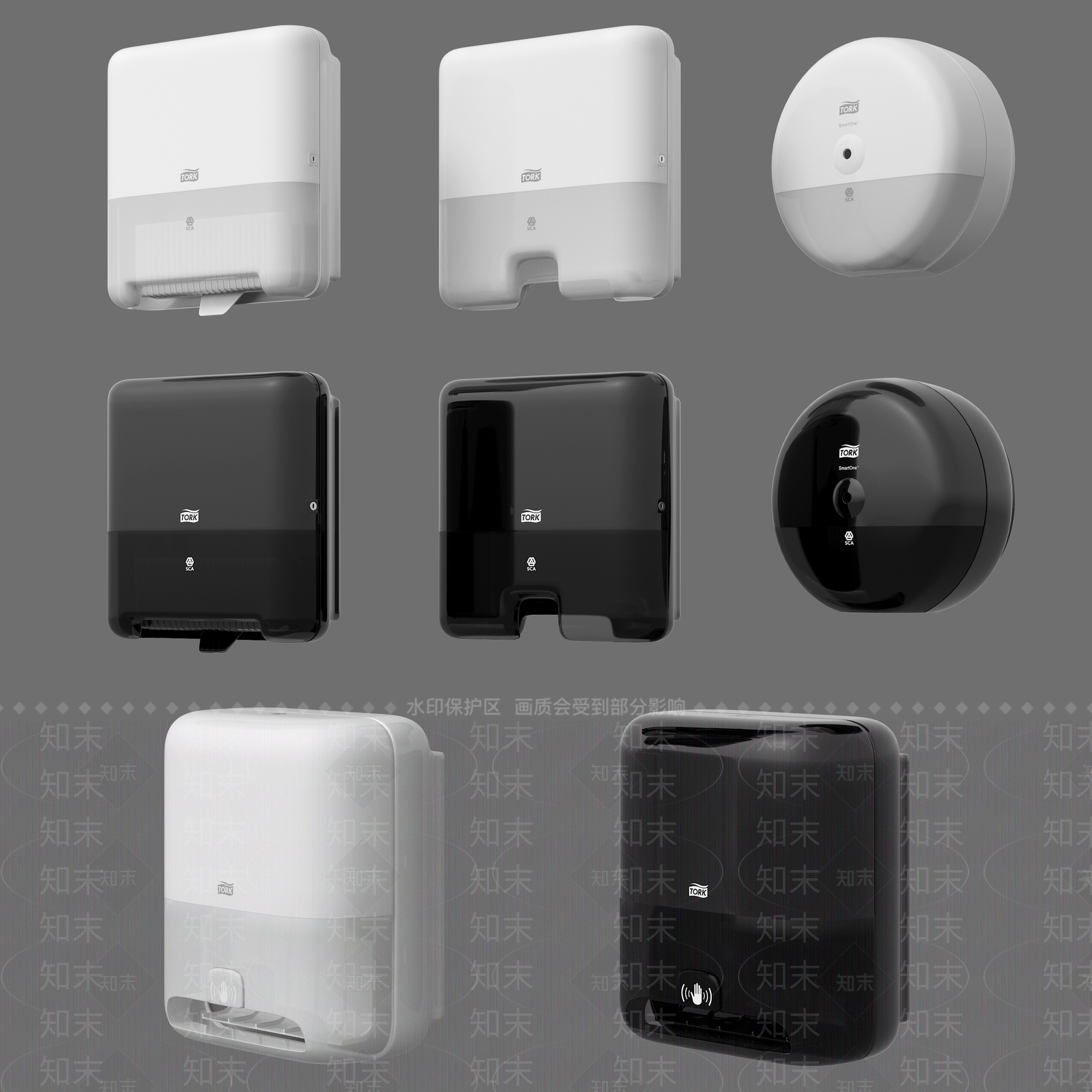 现代卫生间纸巾盒3D模型下载【ID:195986728】