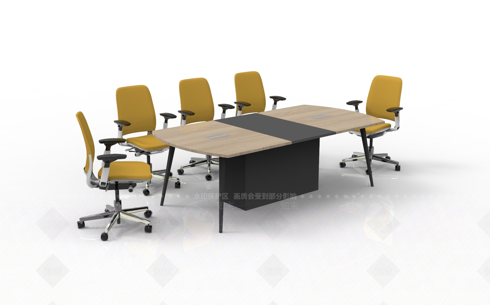现代会议桌SU模型下载【ID:795990147】