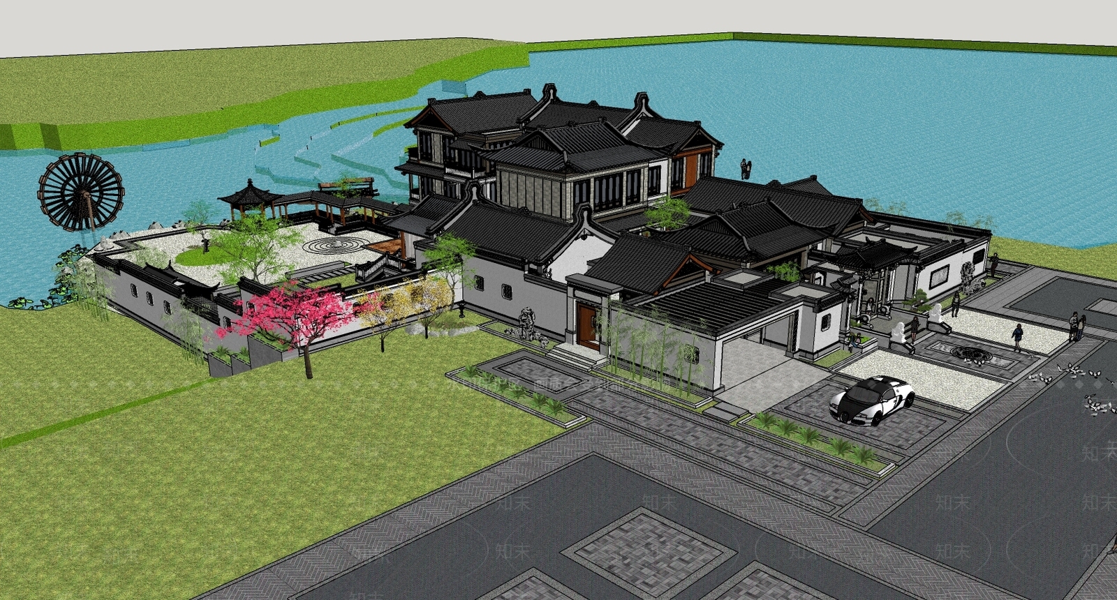 中式四合院SU模型下载【ID:395992288】