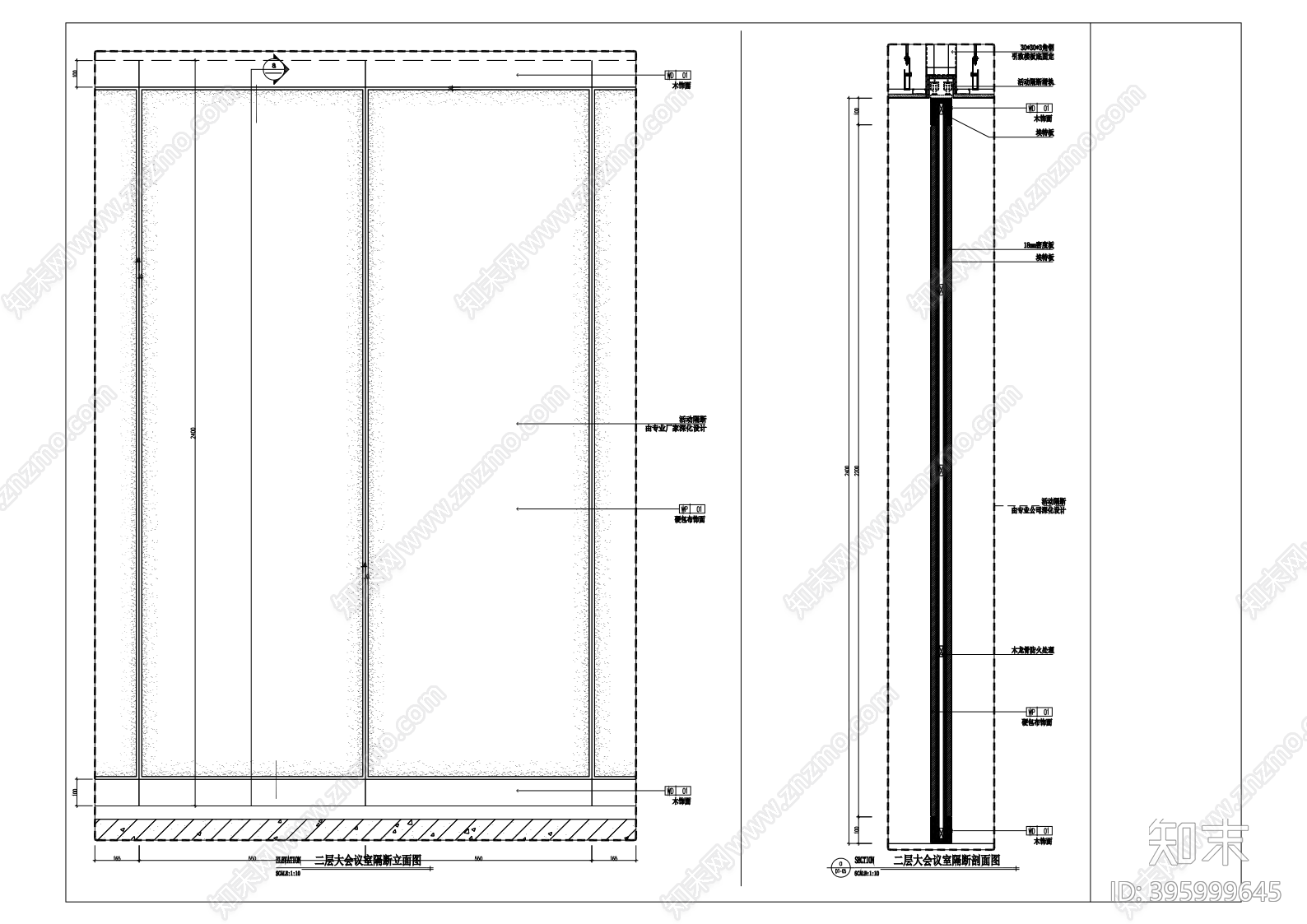 活动隔断门大样图施工图下载【ID:395999645】
