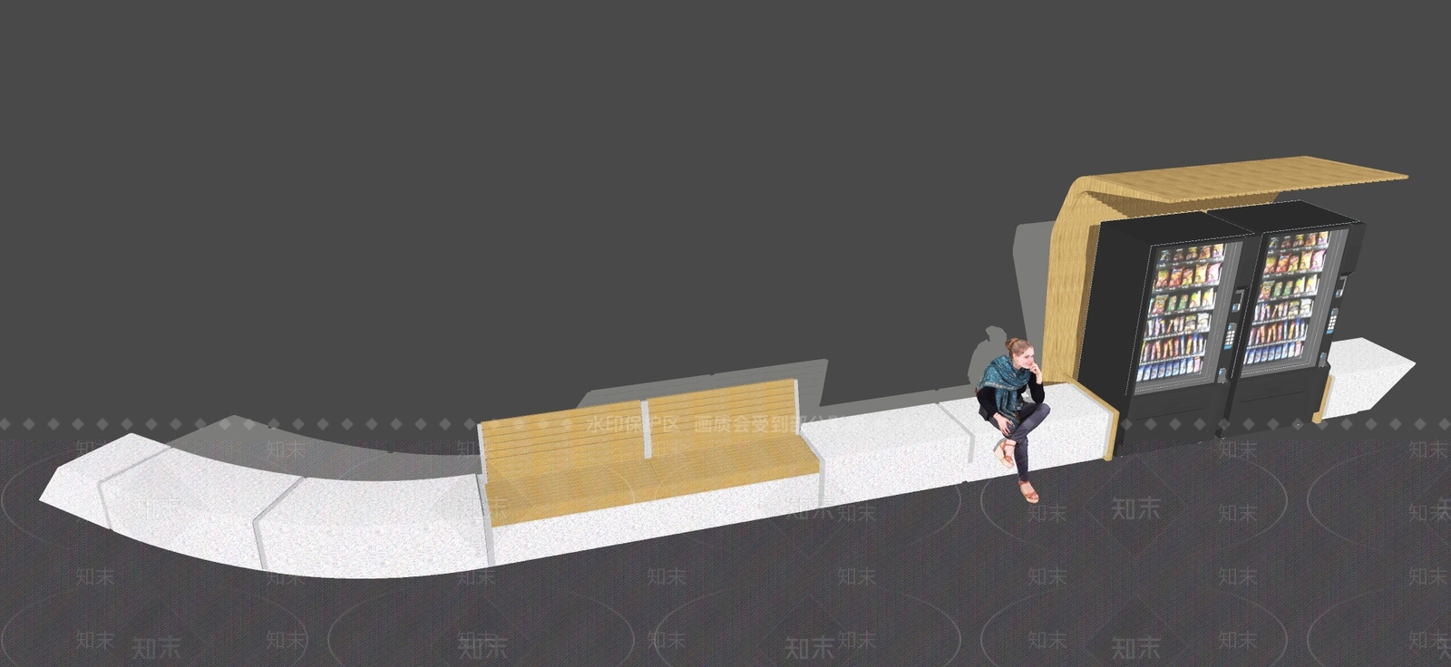 现代售卖机SU模型下载【ID:796002037】