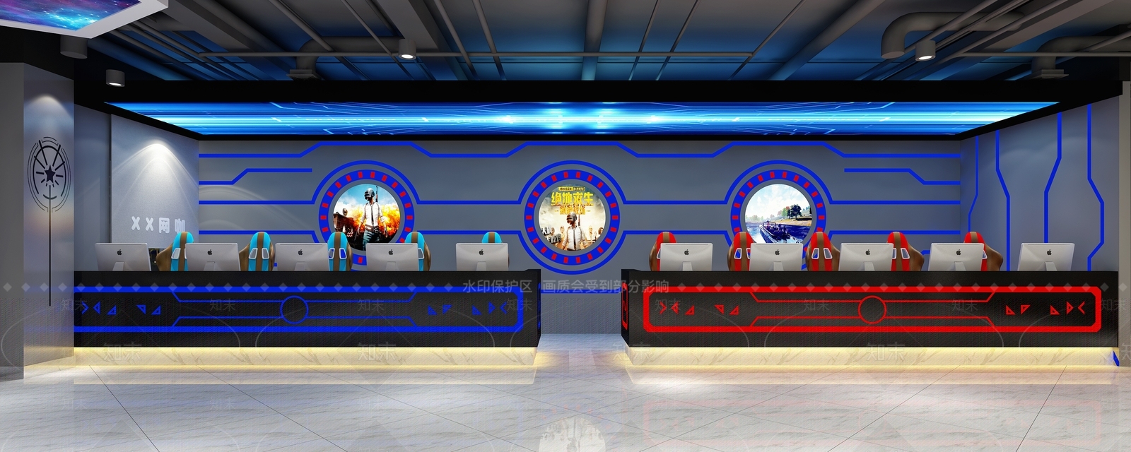 现代网吧网咖3D模型下载【ID:996004274】