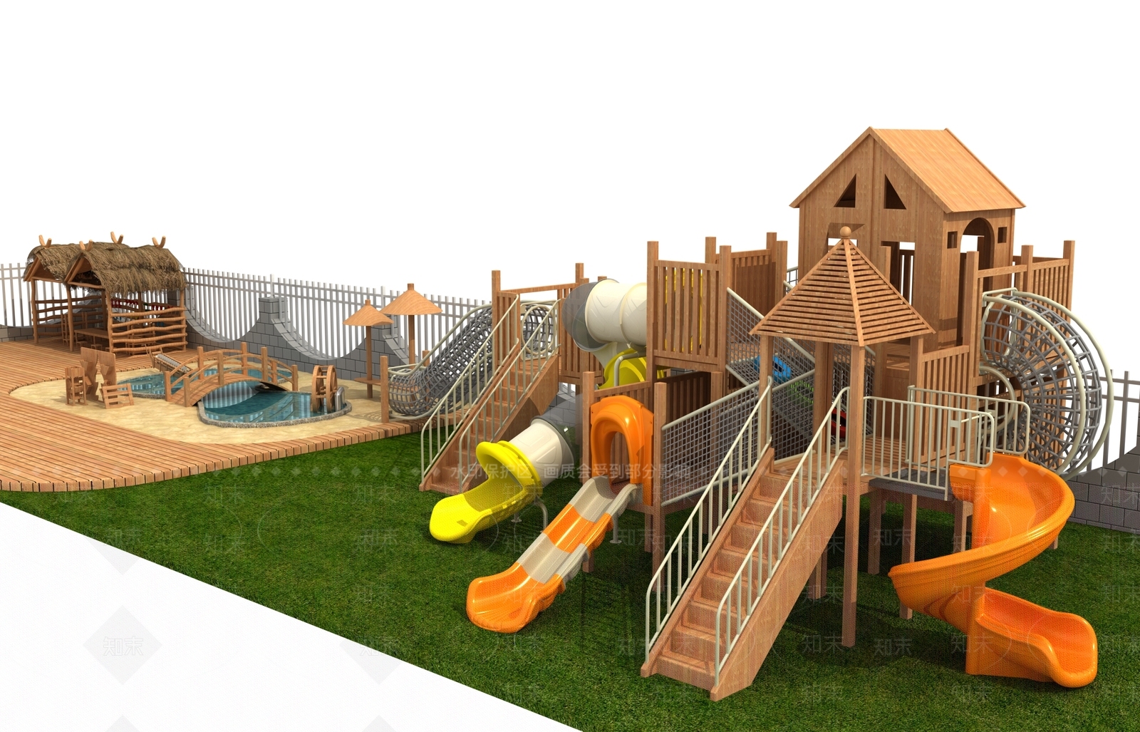 现代游乐场设备3D模型下载【ID:996024523】