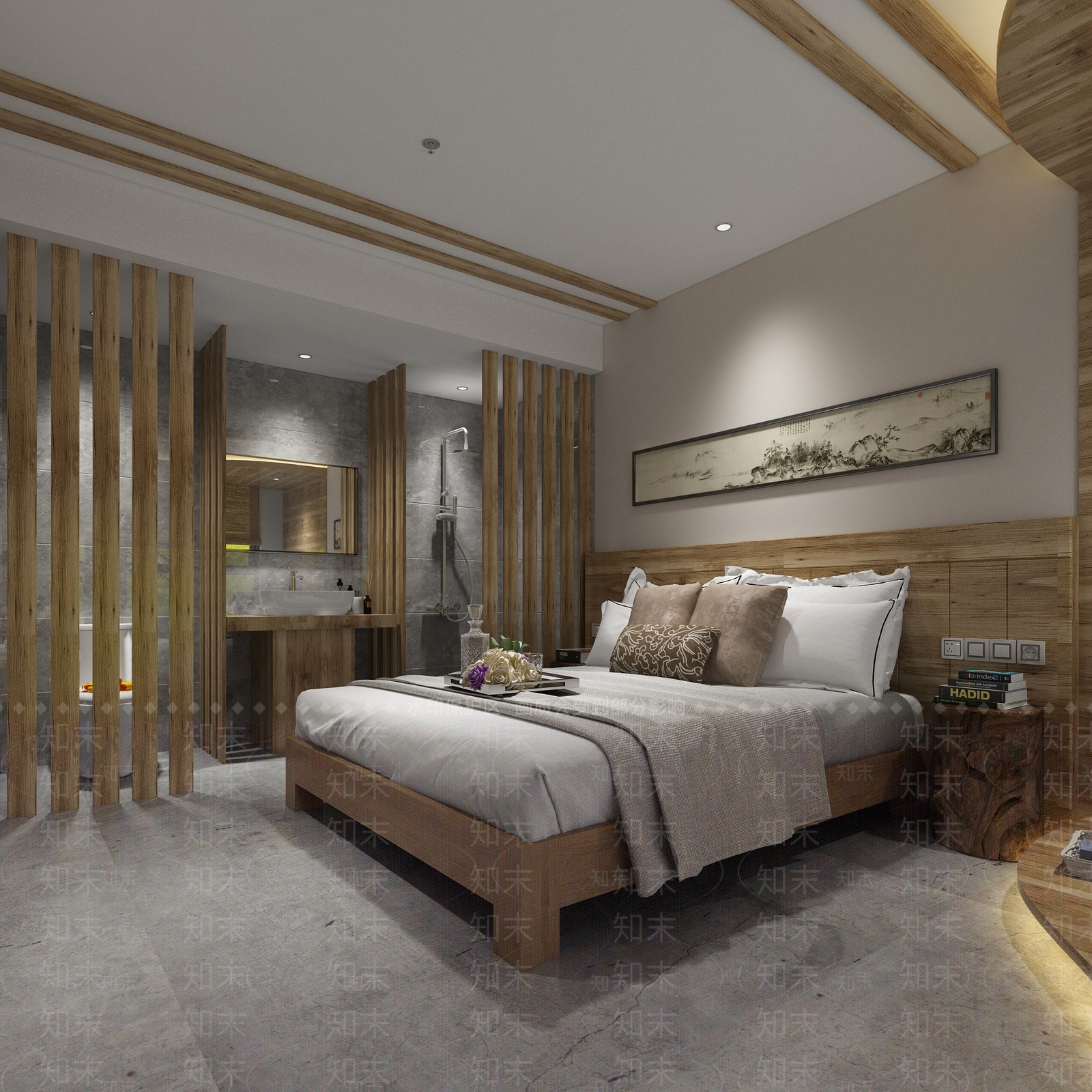 新中式民宿3D模型下载【ID:996032690】