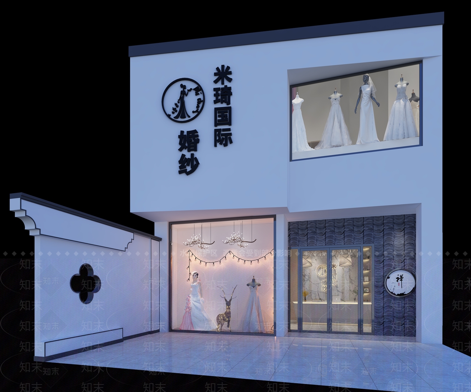 现代婚纱店3D模型下载【ID:396036135】