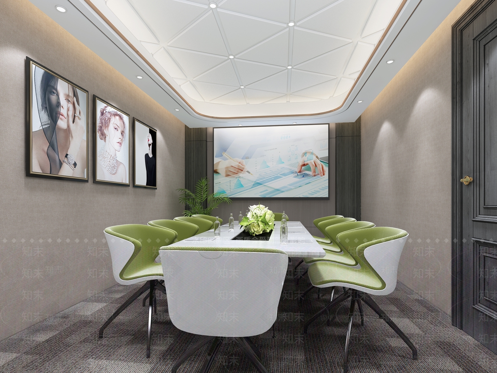 现代口腔医院会议室3D模型下载【ID:996068624】