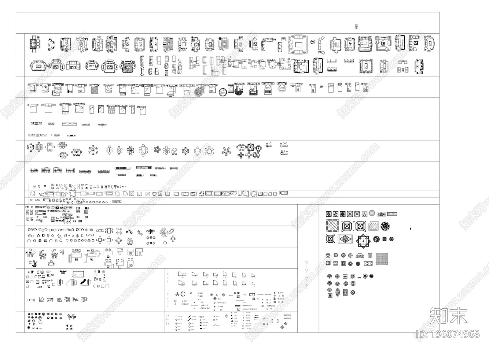 CAD图库cad施工图下载【ID:196074968】