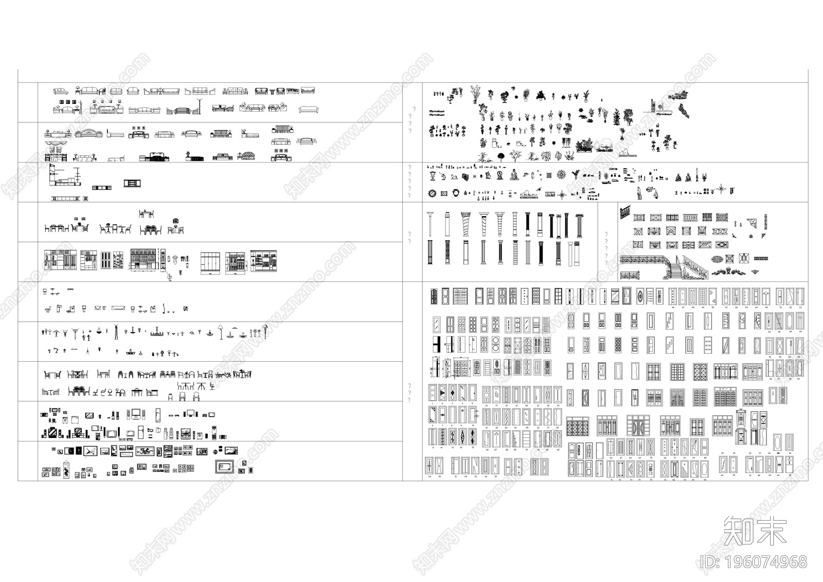 CAD图库cad施工图下载【ID:196074968】