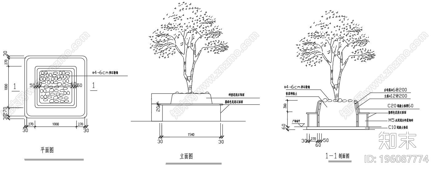 树池座椅施工图下载【ID:196087774】