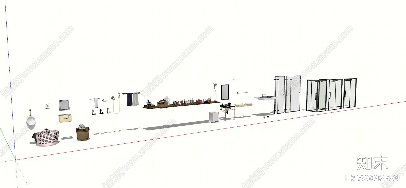 现代卫浴用品SU模型下载【ID:796092723】