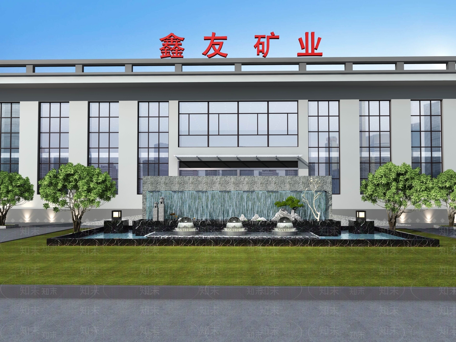 现代商业楼盘3D模型下载【ID:896104407】