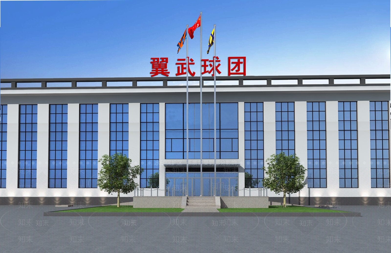 现代办公楼外立面3D模型下载【ID:896104403】