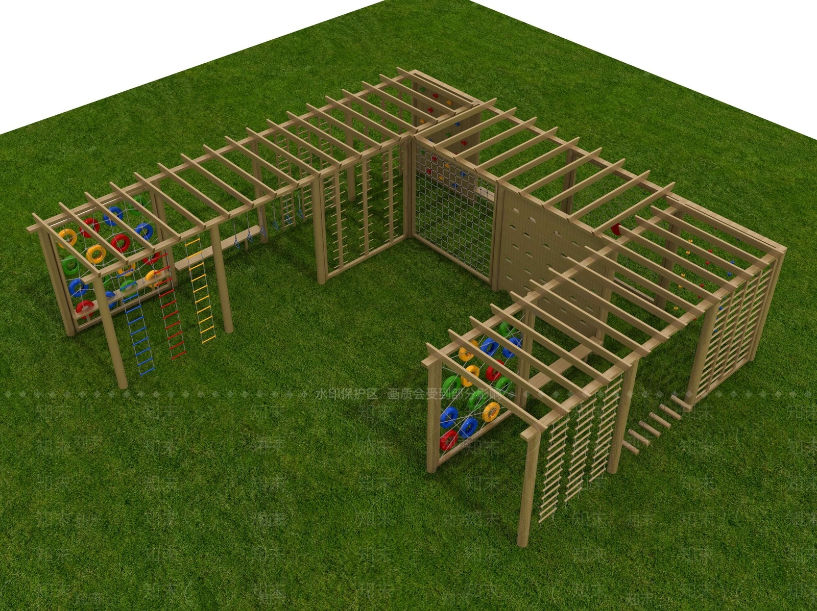现代游乐场设施3D模型下载【ID:996542206】