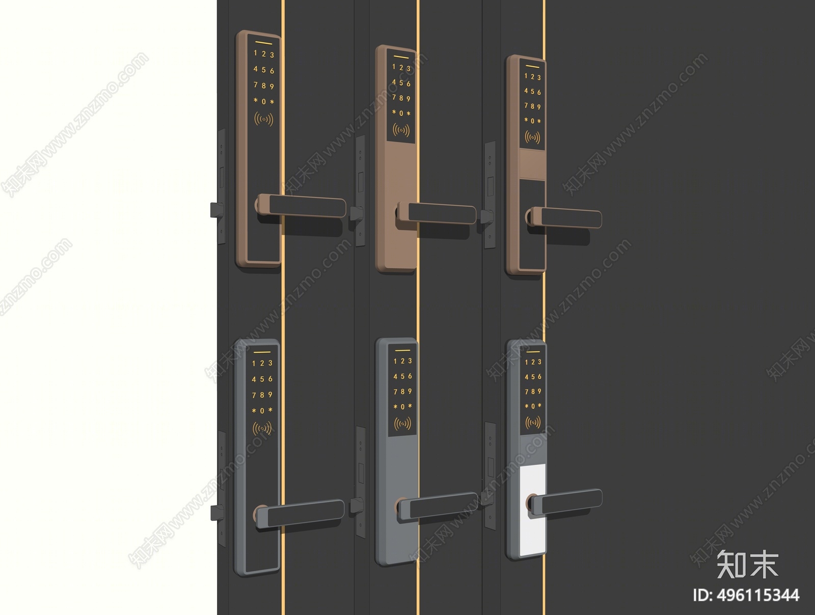 现代智能门锁SU模型下载【ID:496115344】
