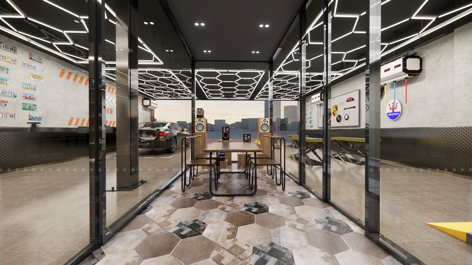 现代汽车修理店SU模型下载【ID:396126287】