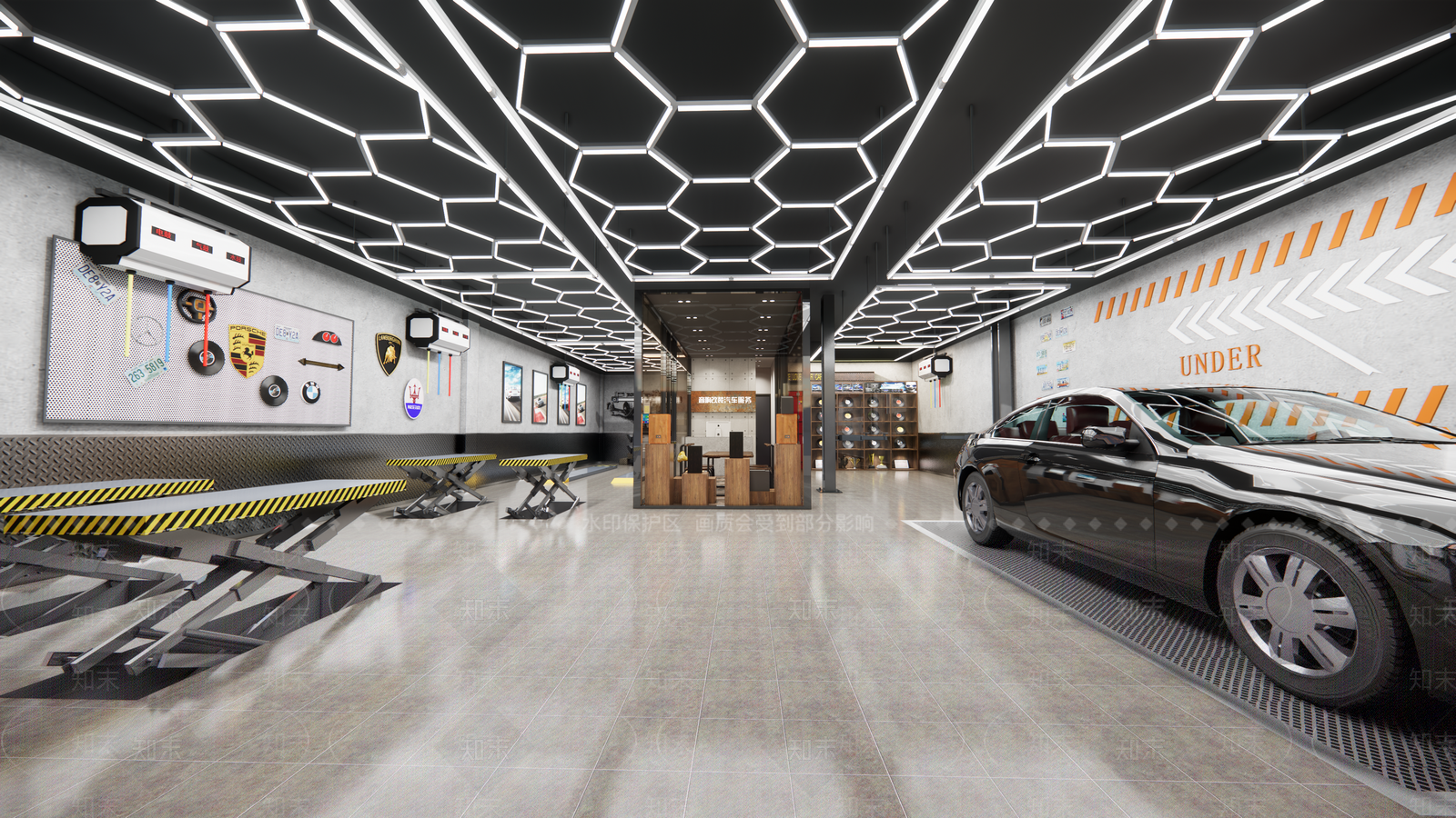 现代汽车修理店SU模型下载【ID:396126287】