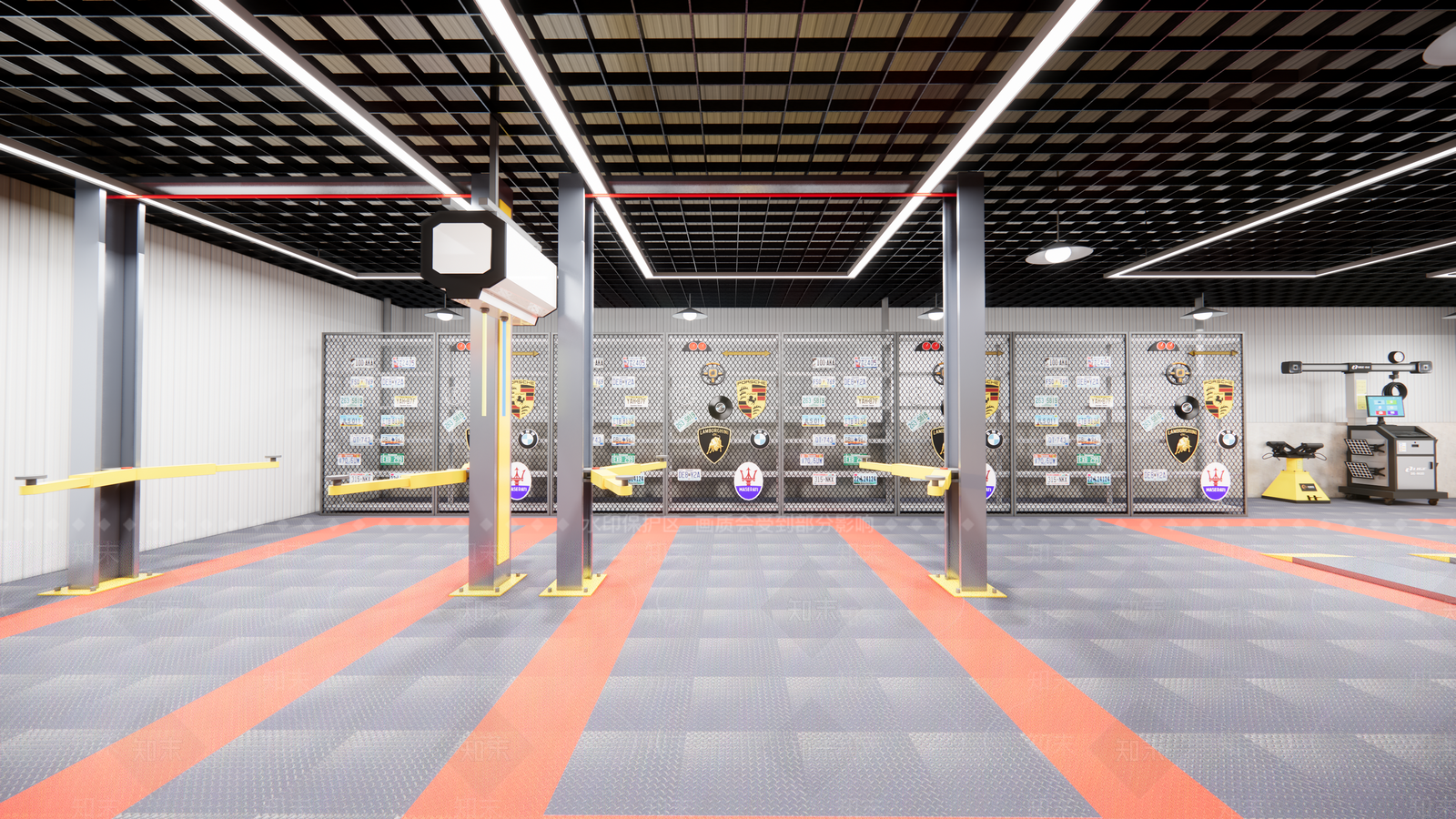 现代汽车修理店SU模型下载【ID:396128245】