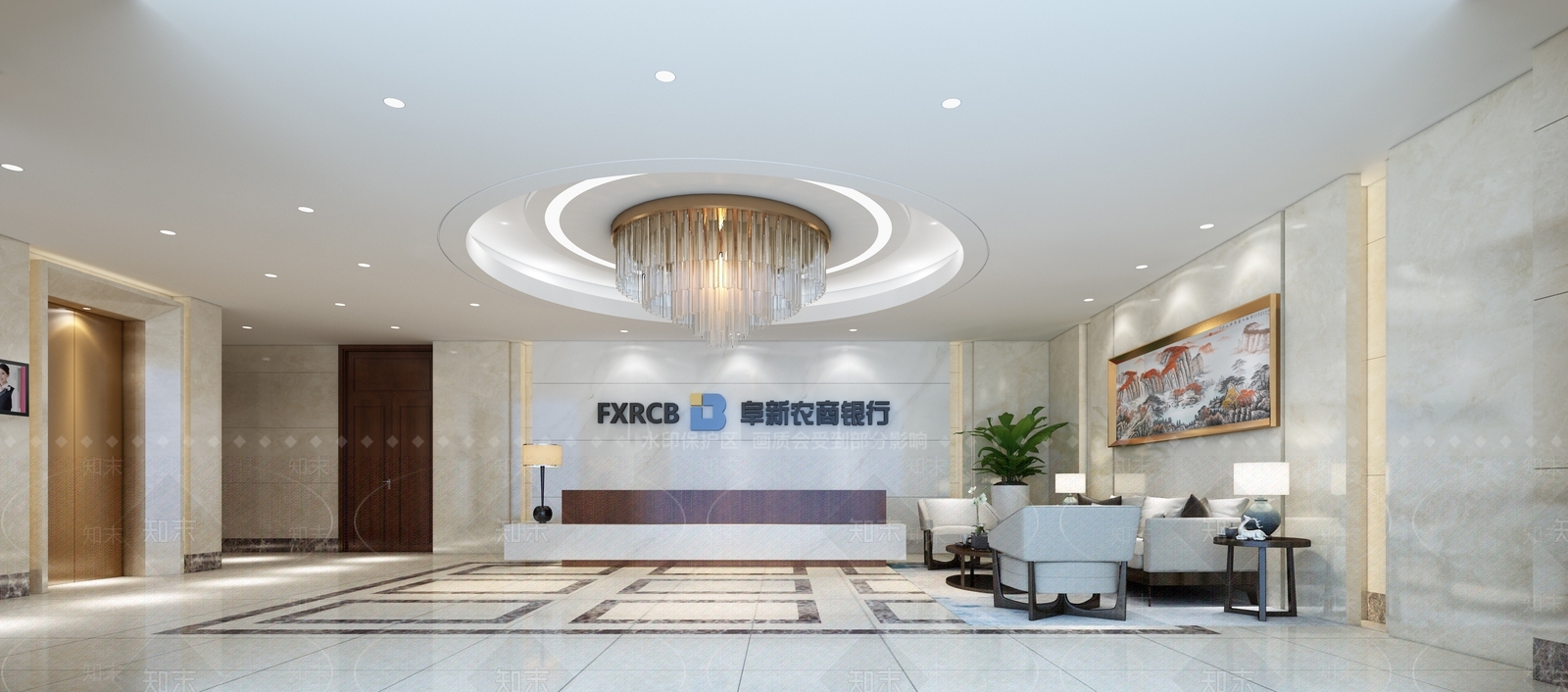 现代银行3D模型下载【ID:296143851】