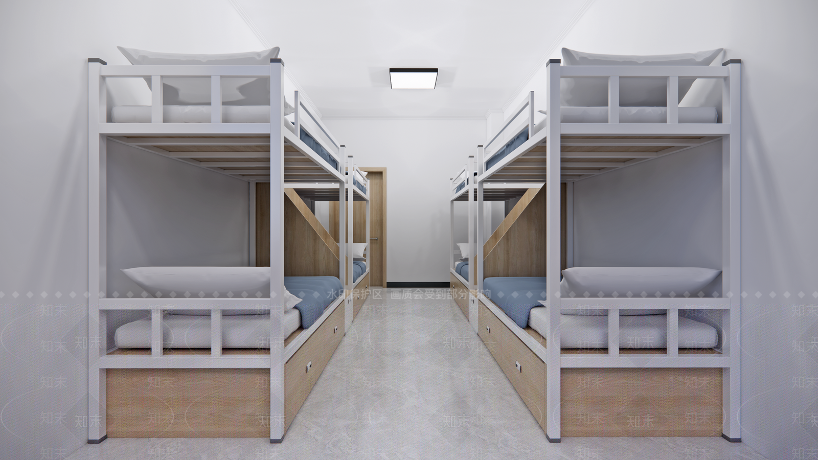 现代学校学生宿舍SU模型下载【ID:896144246】