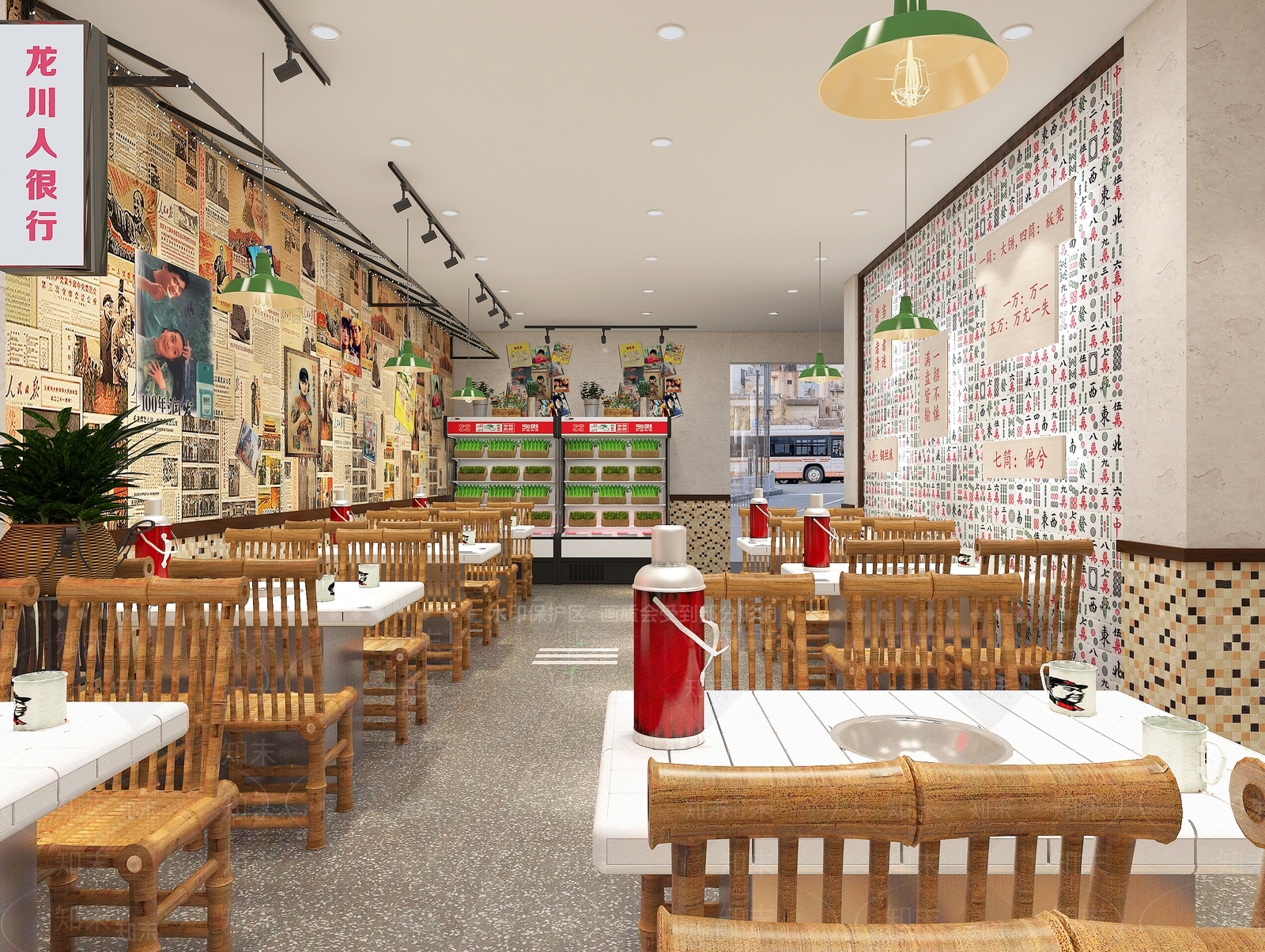 工业风火锅店3D模型下载【ID:396160290】