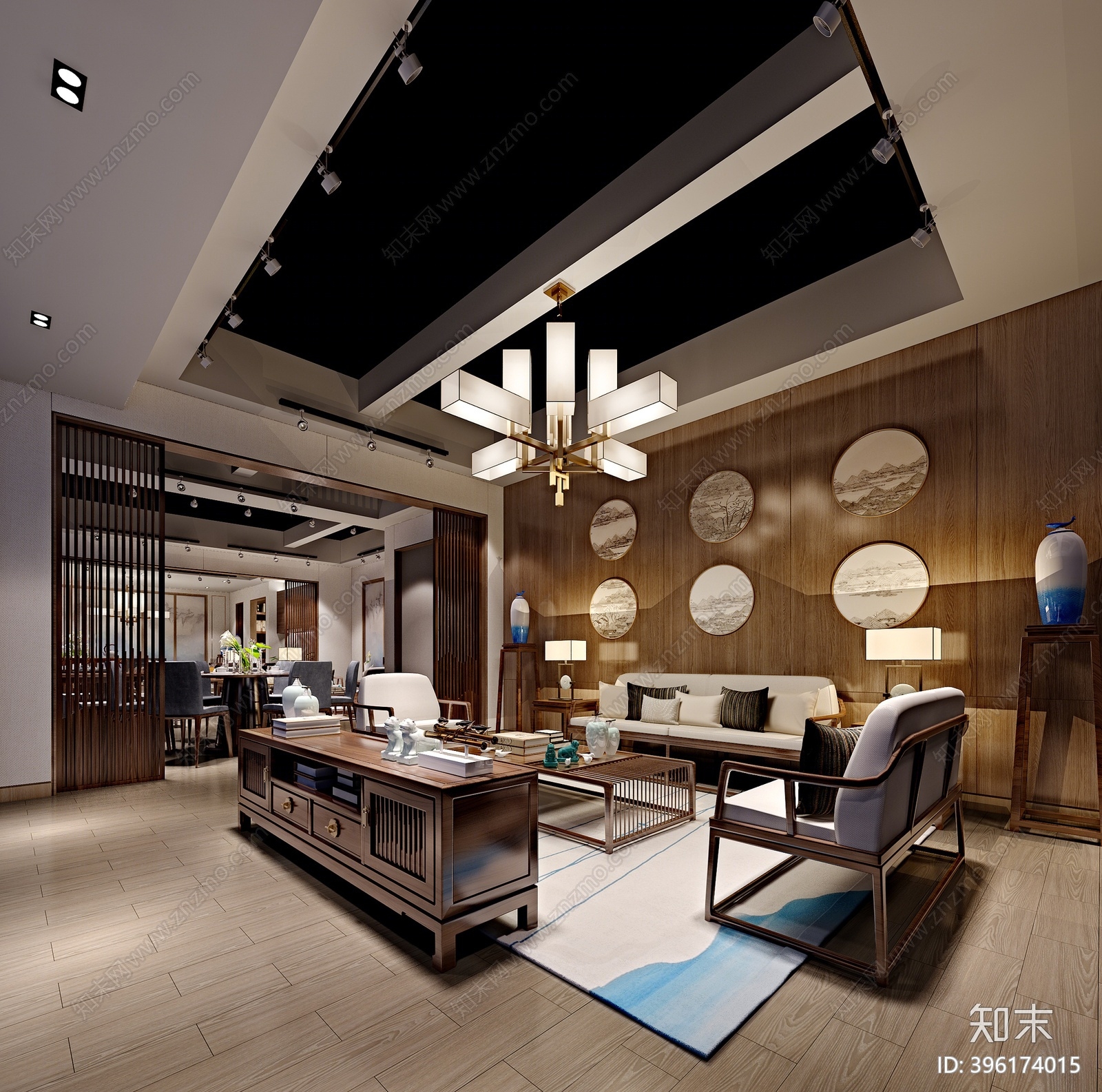 新中式家居专卖店3D模型下载【ID:396174015】