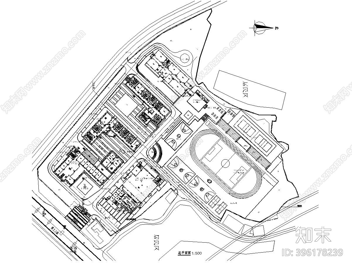 某小学景观工程施工图纸cad施工图下载【ID:396178239】