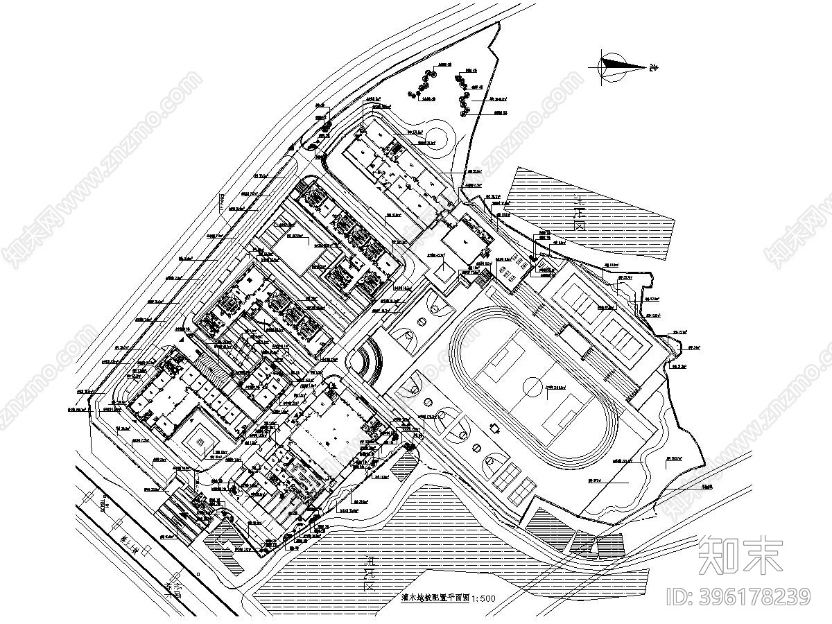 某小学景观工程施工图纸cad施工图下载【ID:396178239】