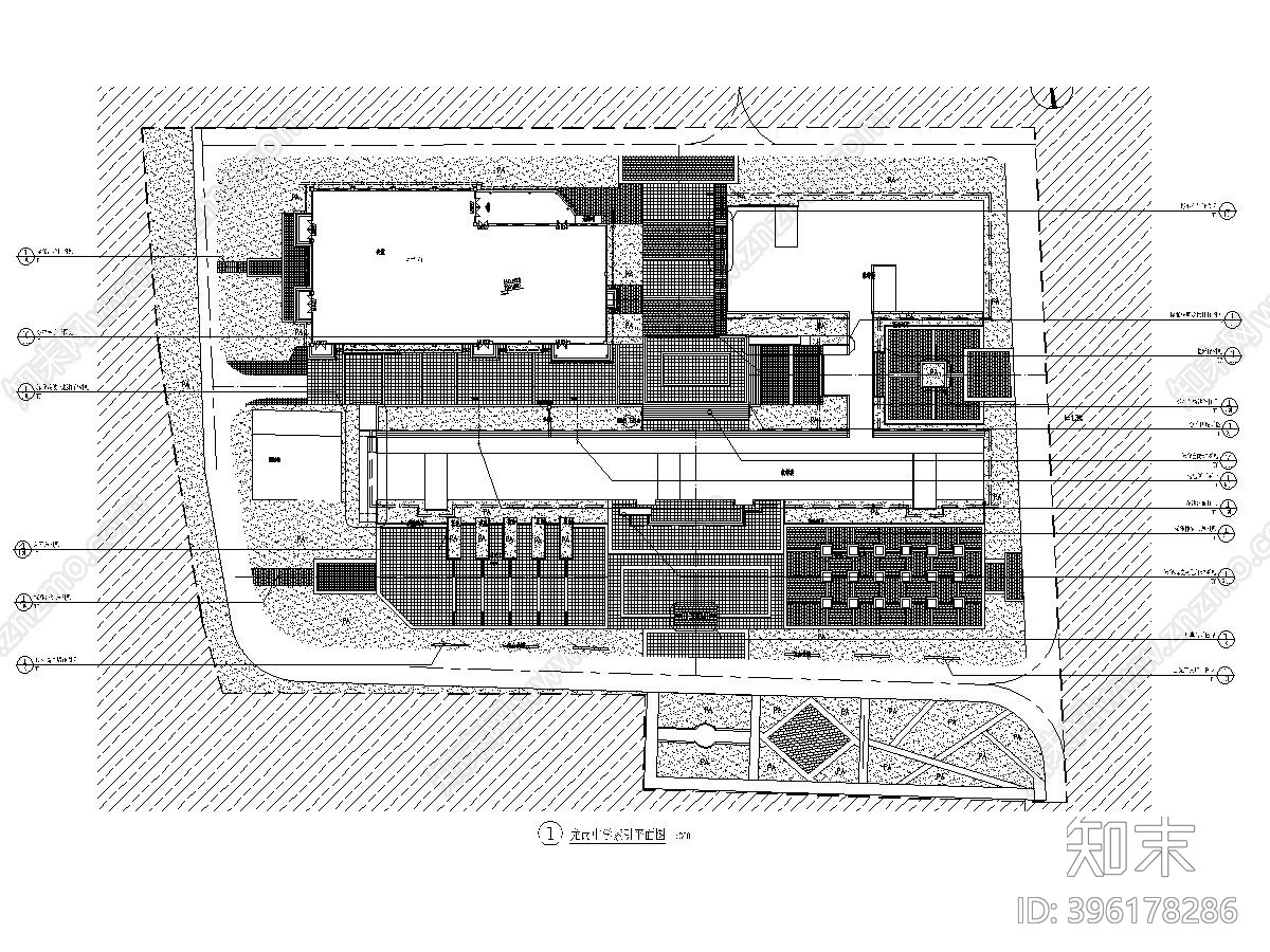 某中学学生宿舍室外配套工程施工图cad施工图下载【ID:396178286】